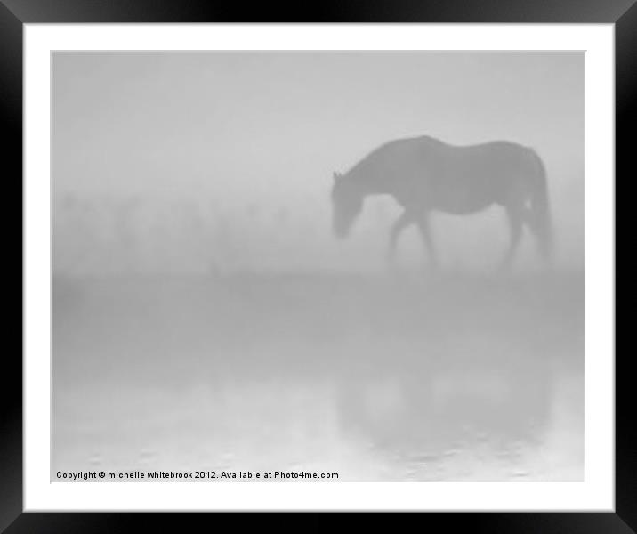 Through the mist Framed Mounted Print by michelle whitebrook