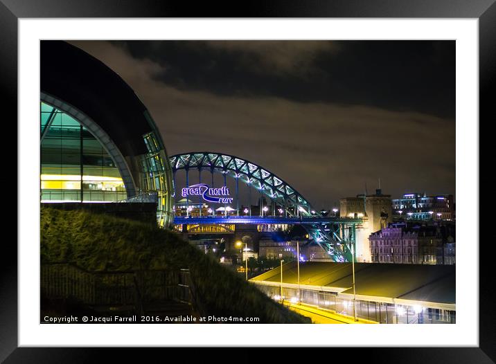 Newcastle upon Tyne Cityscape Framed Mounted Print by Jacqui Farrell