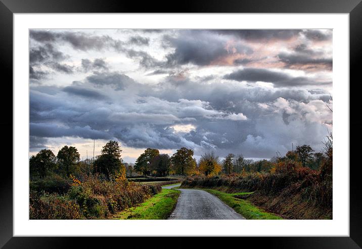 Rural French Road  Framed Mounted Print by Jacqui Farrell