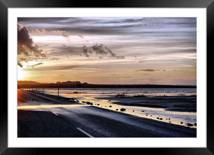 Holy Island Lindisfarne Sunset Framed Mounted Print by Jacqui Farrell
