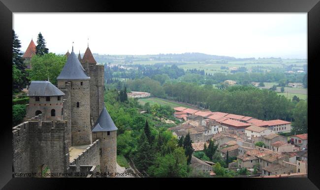 Carcassonne Rooftops  Framed Print by Jacqui Farrell