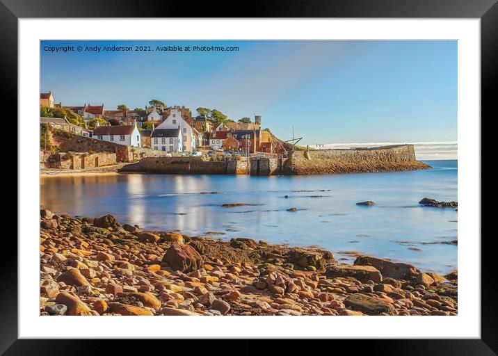 Fife Harbour of Crail Framed Mounted Print by Andy Anderson