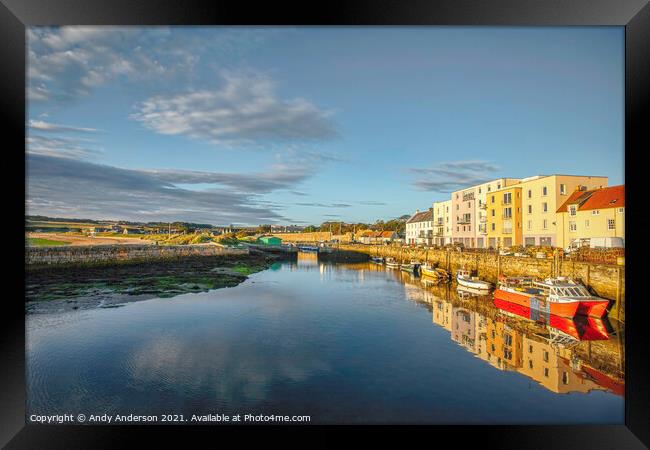 St Andrews Harbour at Sunrise Framed Print by Andy Anderson
