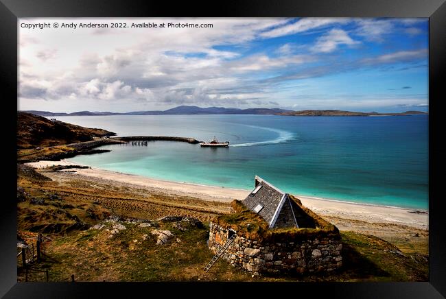 Barra to Eriskay ferry Framed Print by Andy Anderson