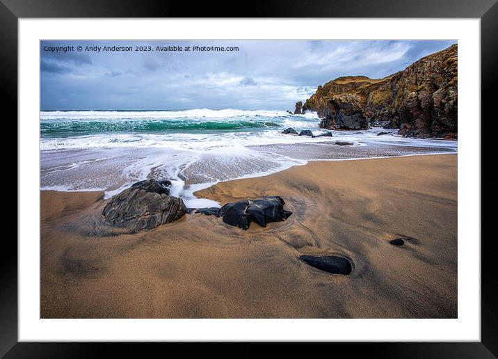 Outer Hebrides Dalmore Beach Framed Mounted Print by Andy Anderson