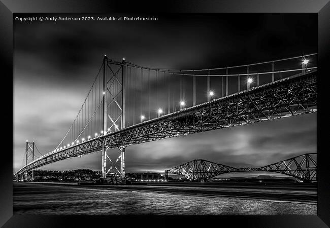 Scotland Road and Rail Bridges Framed Print by Andy Anderson