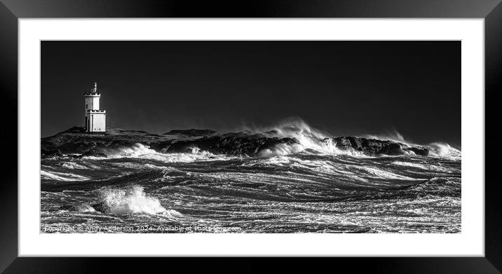 Elie Fife Coast Storm Framed Mounted Print by Andy Anderson