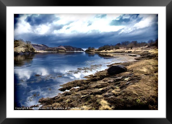 West Highland Coastal View Framed Mounted Print by Andy Anderson