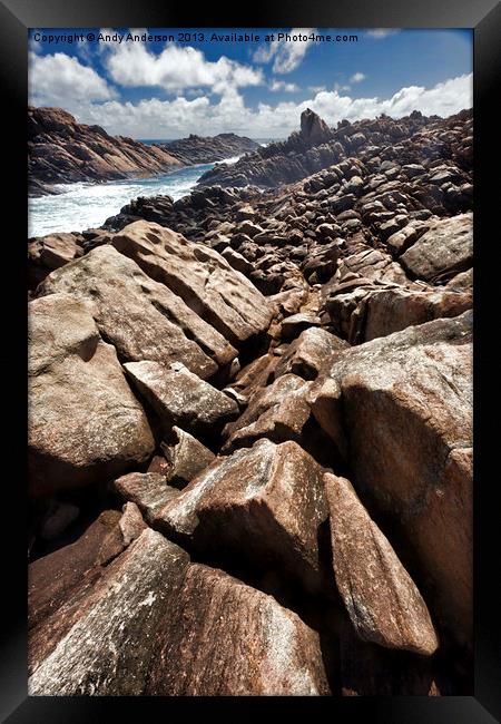 Rugged Earth Framed Print by Andy Anderson