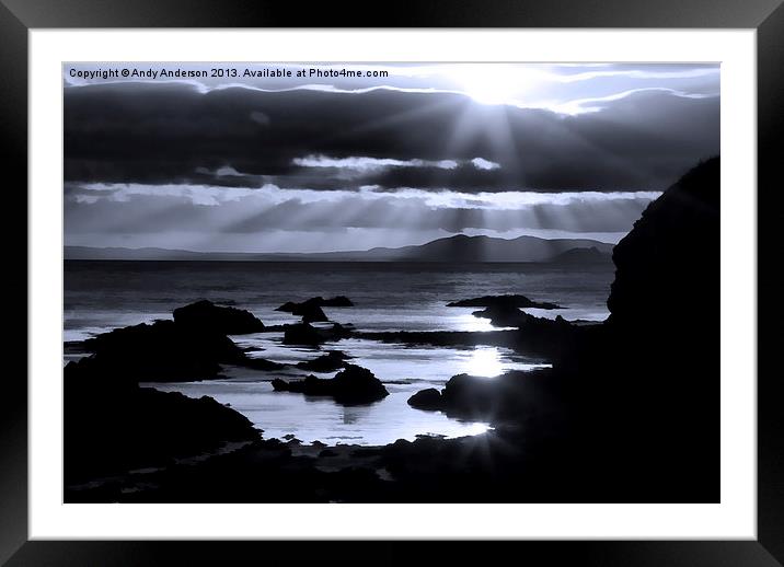 Sunset over the Firth of Forth Framed Mounted Print by Andy Anderson