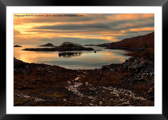 West Highland Sunset Framed Mounted Print by Andy Anderson