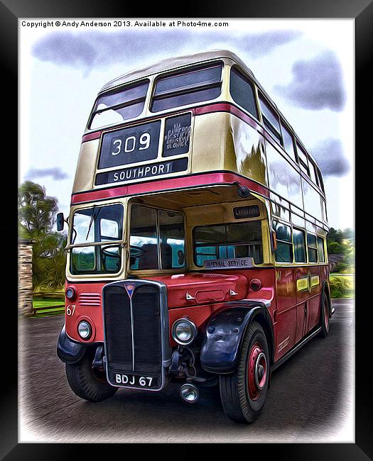 Old AEC Double Decker Framed Print by Andy Anderson