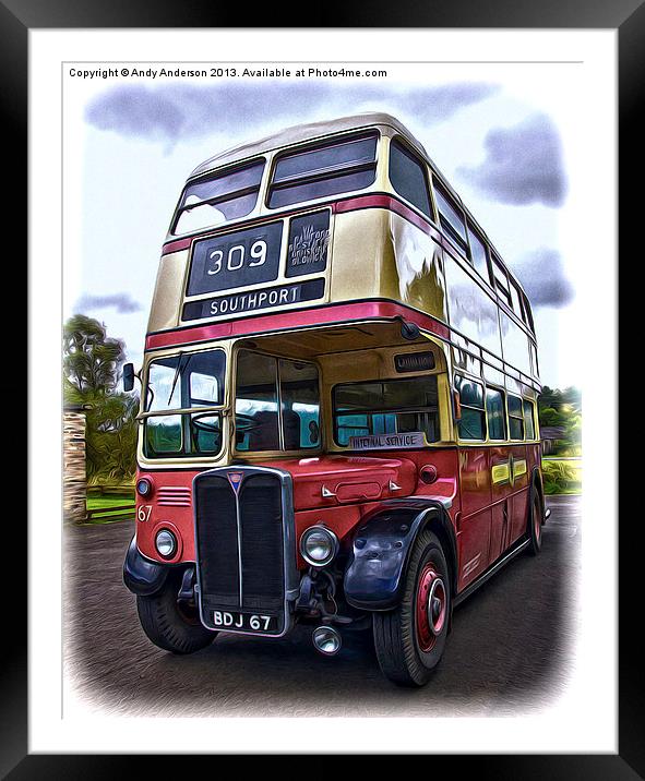 Old AEC Double Decker Framed Mounted Print by Andy Anderson