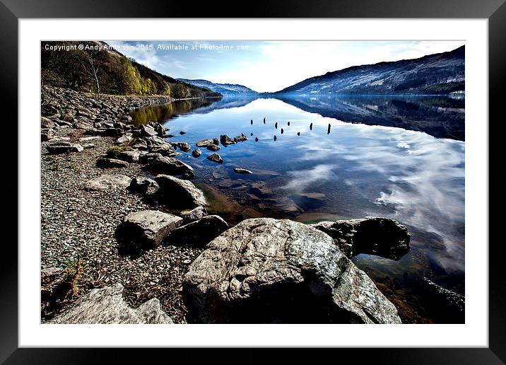  Loch Earn View Framed Mounted Print by Andy Anderson