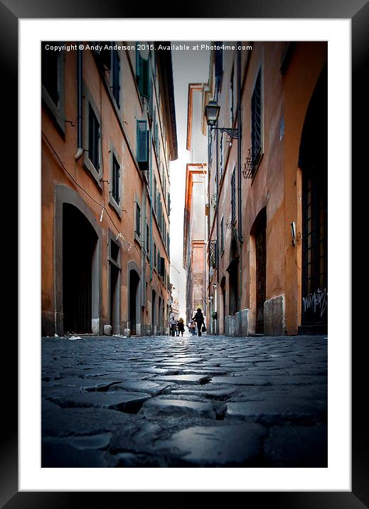  Campo De' Fiori, Rome Framed Mounted Print by Andy Anderson