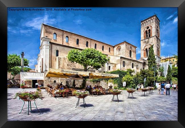  Piazza Duomo Ravello Italy Framed Print by Andy Anderson