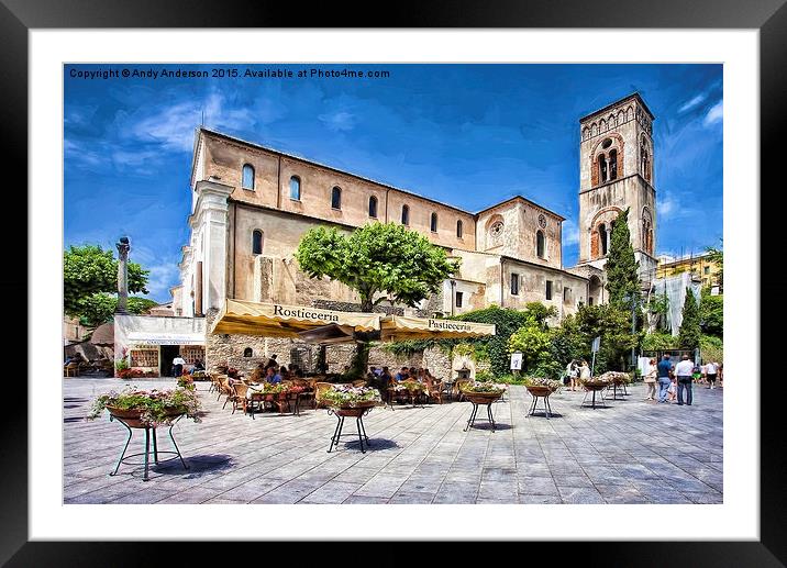  Piazza Duomo Ravello Italy Framed Mounted Print by Andy Anderson