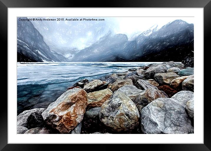  Lake Louise Alberta Canada Framed Mounted Print by Andy Anderson