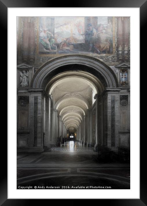 Rome Basilica - San Giovani in Laterano Framed Mounted Print by Andy Anderson