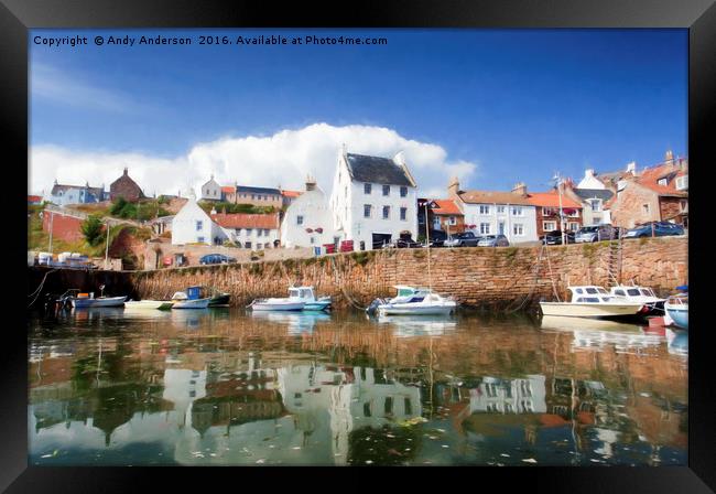 Scottish East Fife Harbour - Crail Framed Print by Andy Anderson