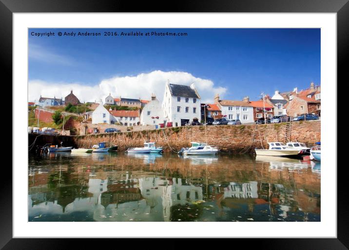 Scottish East Fife Harbour - Crail Framed Mounted Print by Andy Anderson