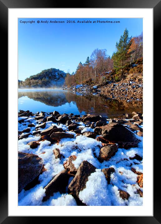 Scottish Highlands - Early Winter Glen Affric  Framed Mounted Print by Andy Anderson