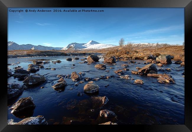 Scottish Highlands Early Winter - Rannoch Moor Framed Print by Andy Anderson