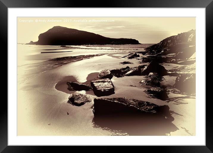 Island of Mull - Kilvickeon Beach Framed Mounted Print by Andy Anderson