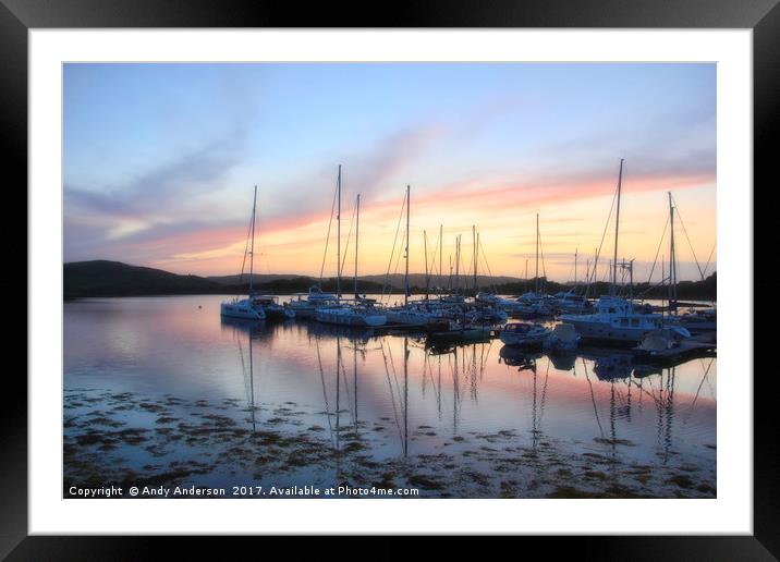 Scottish West Highland Coastal Sunset Framed Mounted Print by Andy Anderson