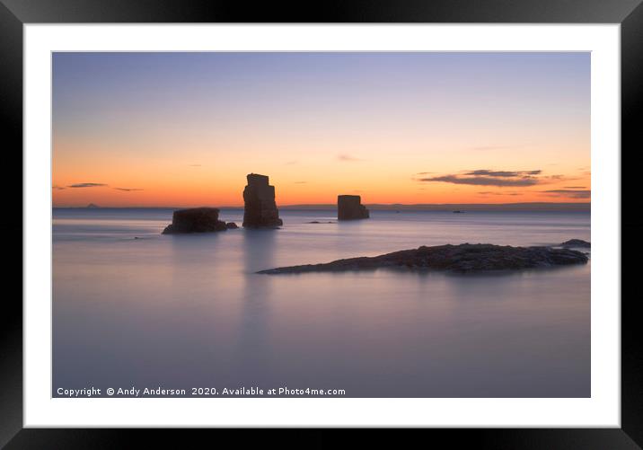 Scottish Coastal Sunrise Framed Mounted Print by Andy Anderson
