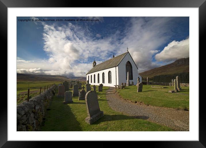 Scottish Highland Old Church Framed Mounted Print by Andy Anderson