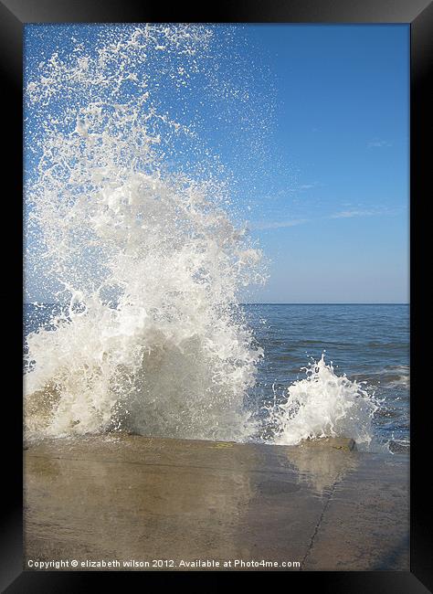 Crashing Waves Framed Print by Elizabeth Wilson-Stephen