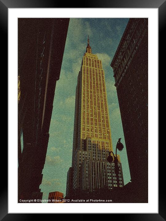 Empire State Building Framed Mounted Print by Elizabeth Wilson-Stephen