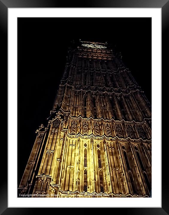 Big Ben HDR Framed Mounted Print by Elizabeth Wilson-Stephen