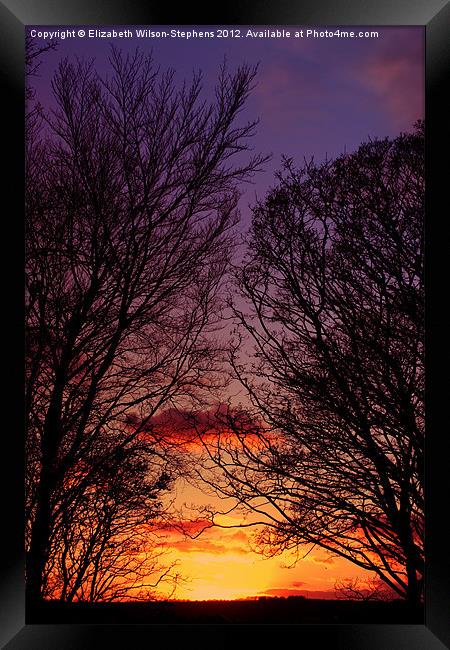 Sunset Framed Print by Elizabeth Wilson-Stephen