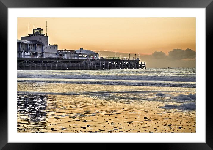 Bournemouth Pier at Sunrise Framed Mounted Print by Jennie Franklin