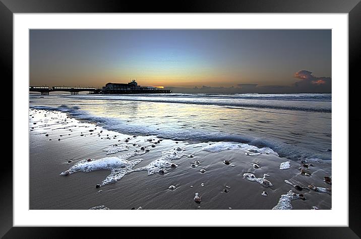 Silver Sea Bournemouth Pier Framed Mounted Print by Jennie Franklin