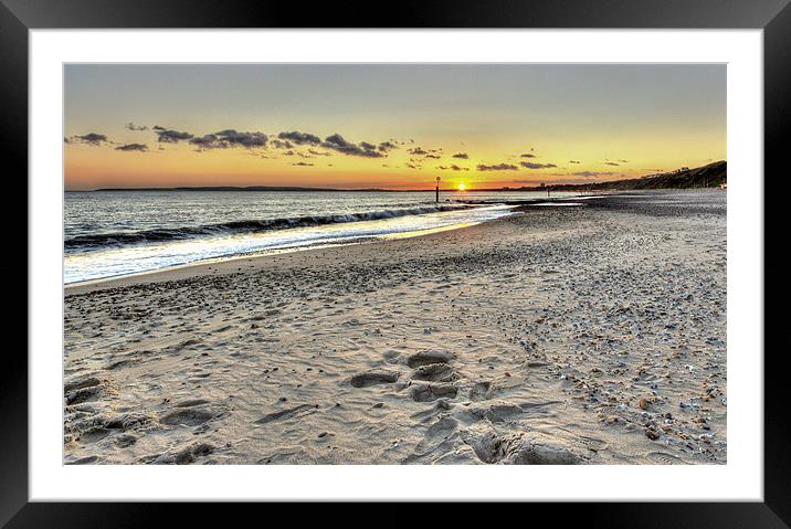 Southbourne to Bournemouth Sunset Framed Mounted Print by Jennie Franklin
