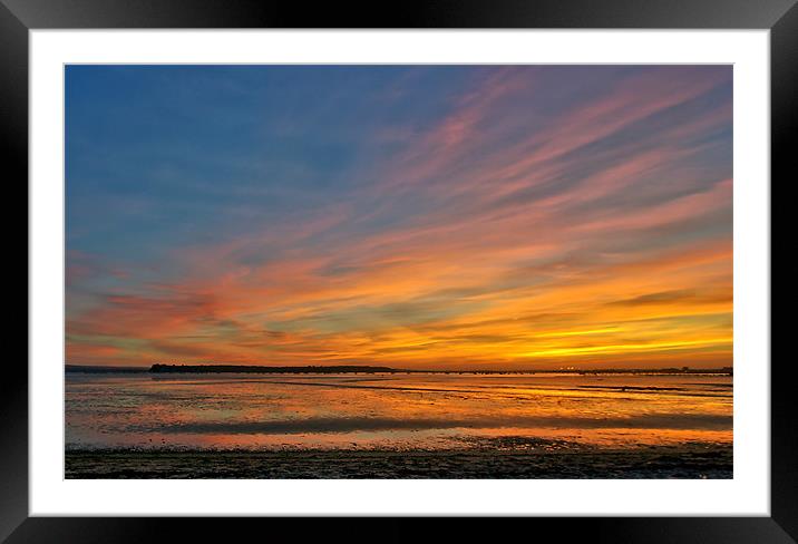 Sandbanks Spectacular Sunset Framed Mounted Print by Jennie Franklin