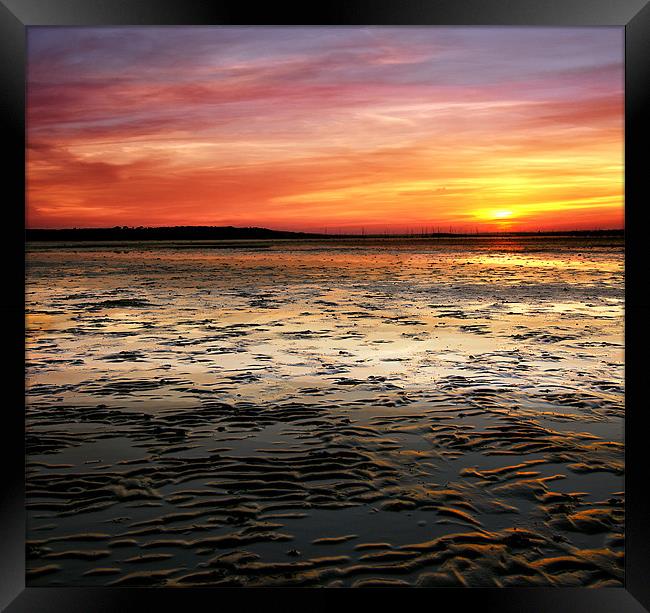 Poole Harbour Sunset Framed Print by Jennie Franklin