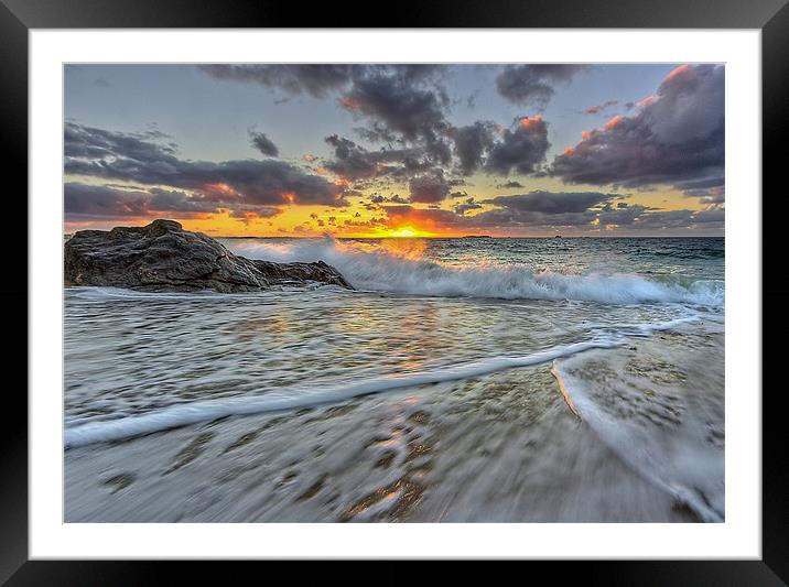 Sunset at St Malo Framed Mounted Print by Jennie Franklin