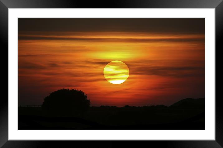 Massive Setting Sun Framed Mounted Print by Jennie Franklin