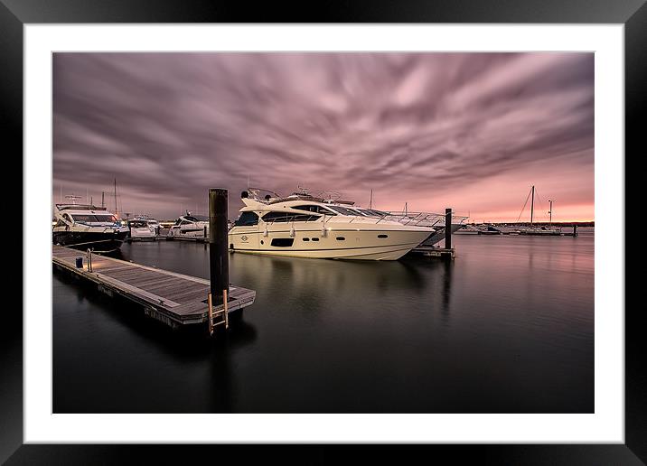 Sunseeker Sunset Poole Harbour Framed Mounted Print by Jennie Franklin