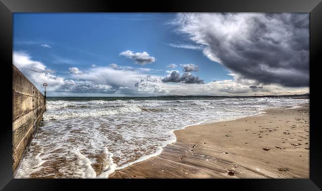 Sea and Clouds Bournemouth Framed Print by Jennie Franklin