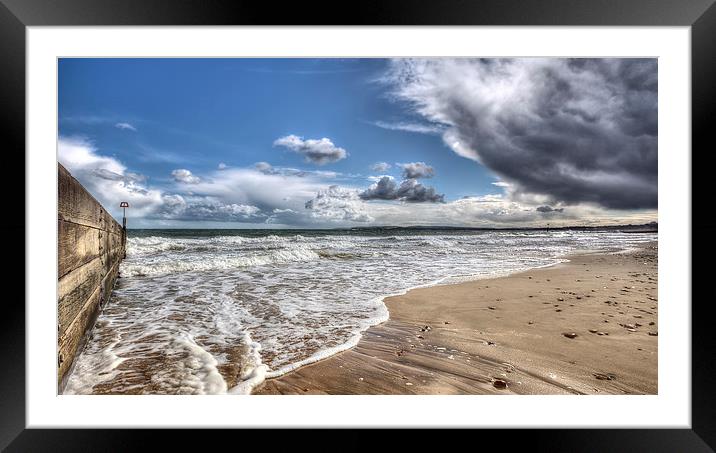 Sea and Clouds Bournemouth Framed Mounted Print by Jennie Franklin