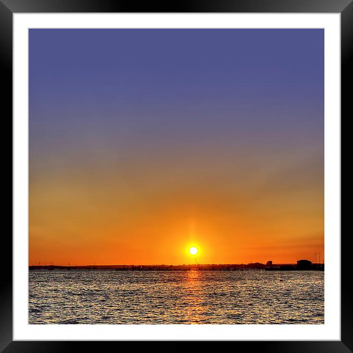  Poole Skyline at Sunset Framed Mounted Print by Jennie Franklin