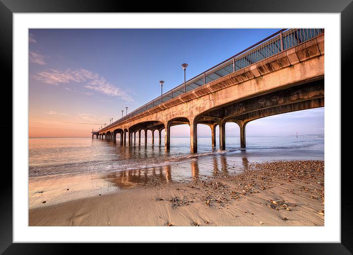  Through the Pier at Dawn Framed Mounted Print by Jennie Franklin