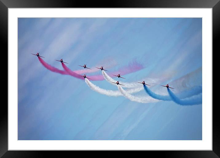  Red Arrows 2015 Display Team Framed Mounted Print by Jennie Franklin