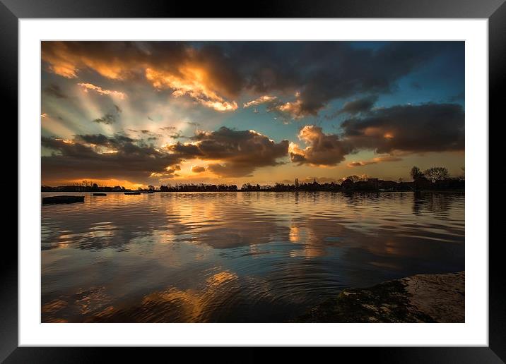  Poole Park Sunrise - another view Framed Mounted Print by Jennie Franklin