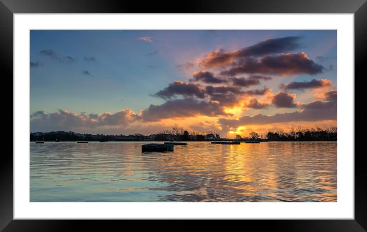 Dawn at Poole Park Framed Mounted Print by Jennie Franklin